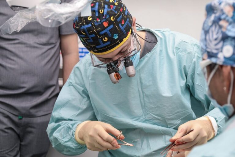 Dr Eric Battista with his surgical team for All-on-4 surgery